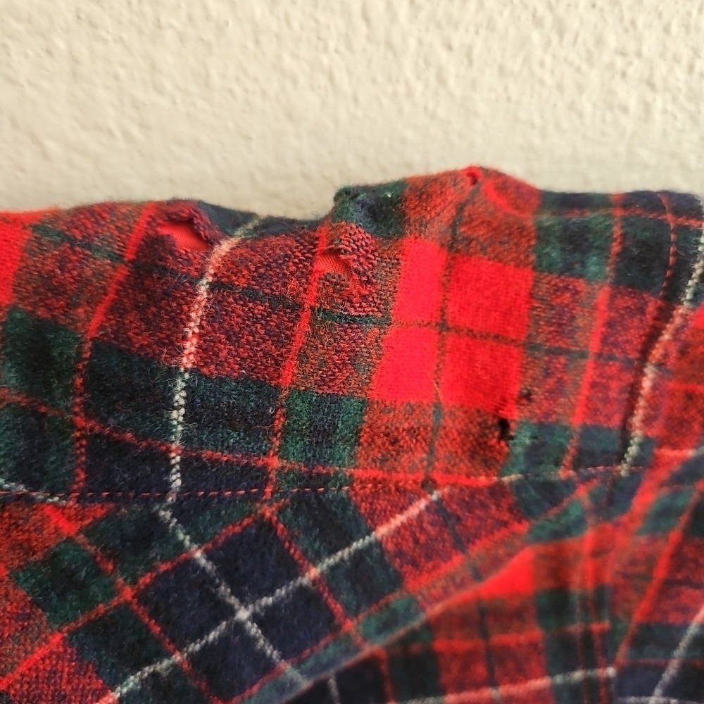 Vintage Pendleton Flannel Shirt Men's Size Large 70s Virgin Wool Red READ DESC - Picture 5 of 8